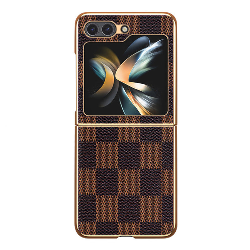 Samsung Galaxy z Flip 5 Cover | Brown Checks