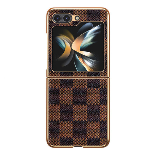 Samsung Galaxy z Flip 5 Cover | Brown Checks