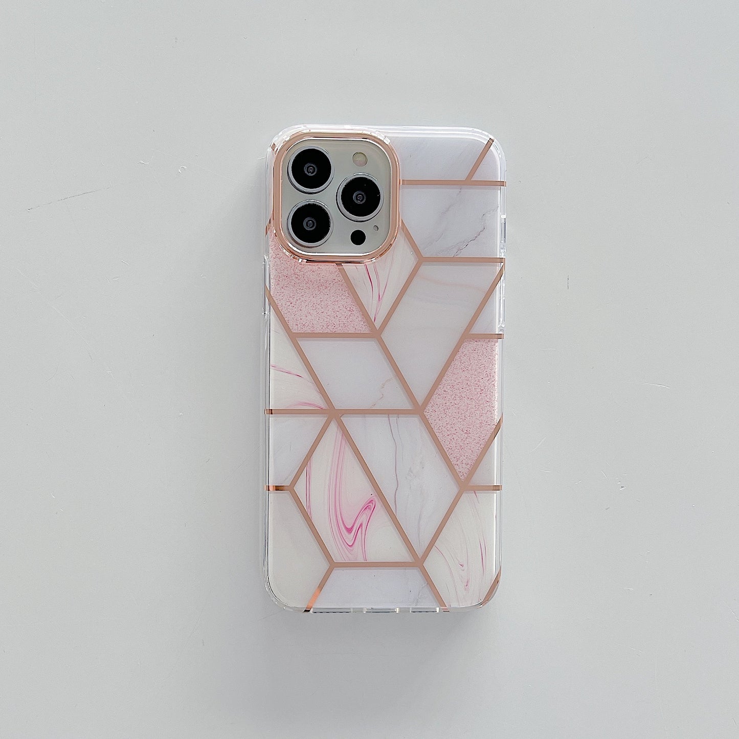 Luxe iPhone 13 Pro Cover (Geo Pink)
