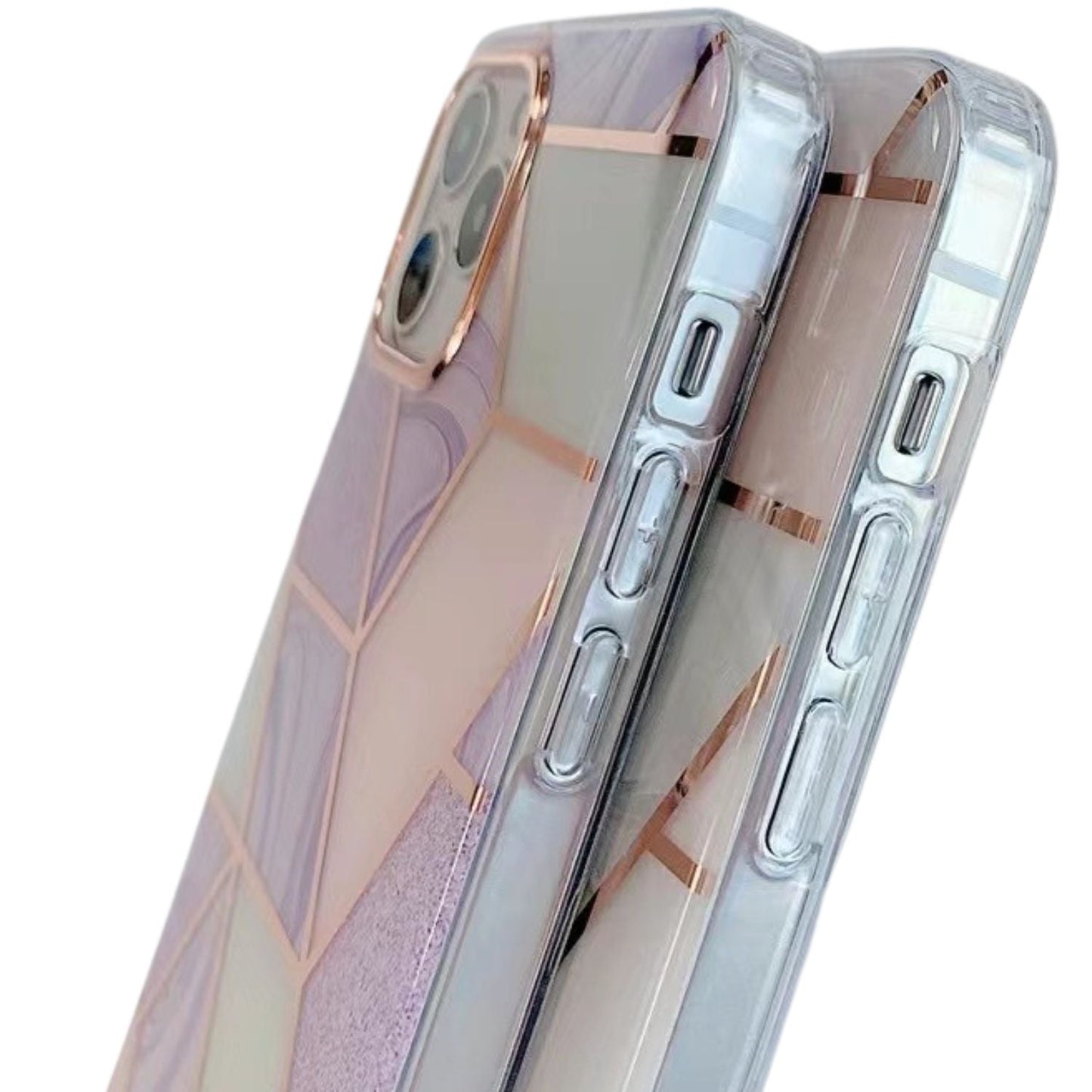 Luxe iPhone 15 Cover (Geo Pink)