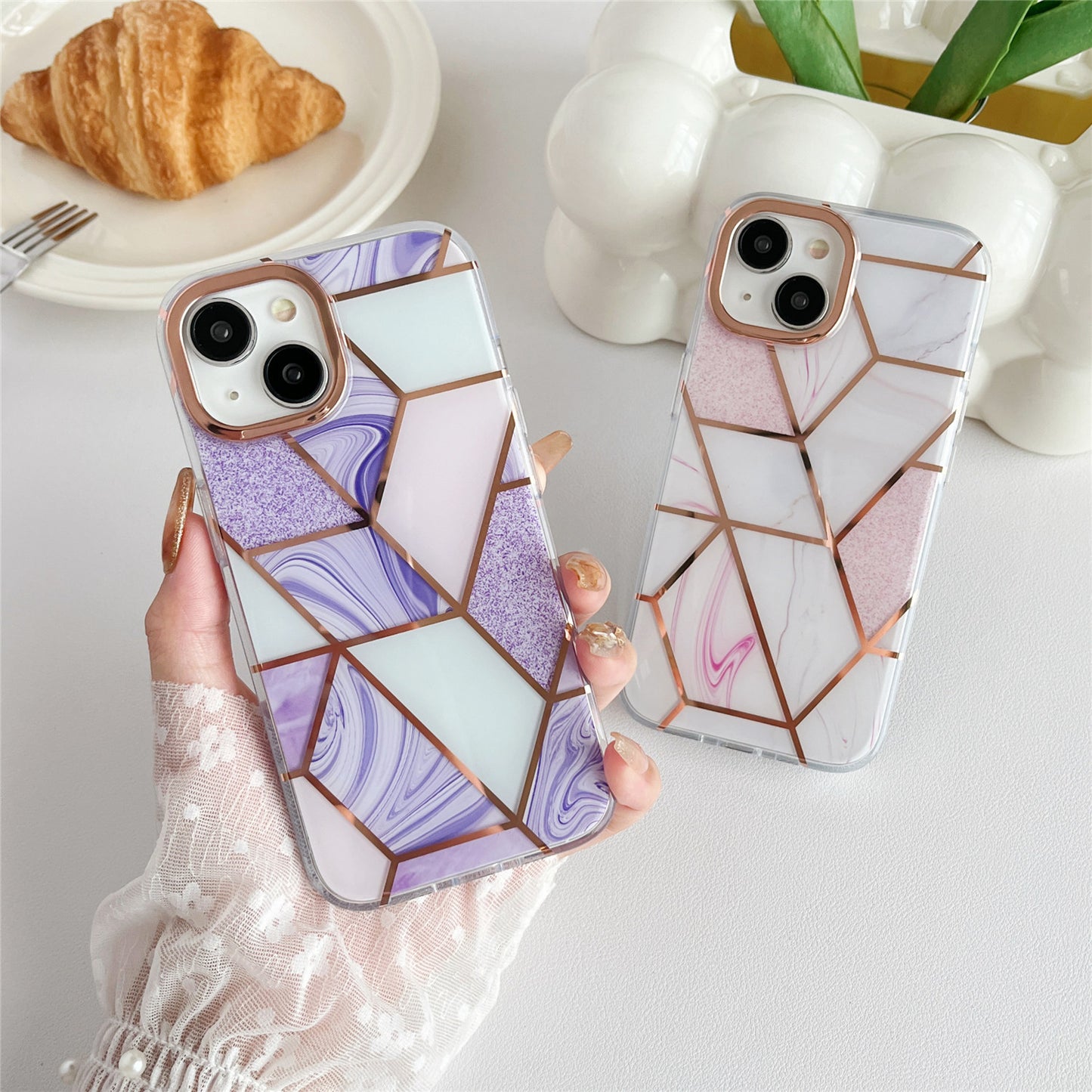 Luxe iPhone 13 Case (Geo Purple)