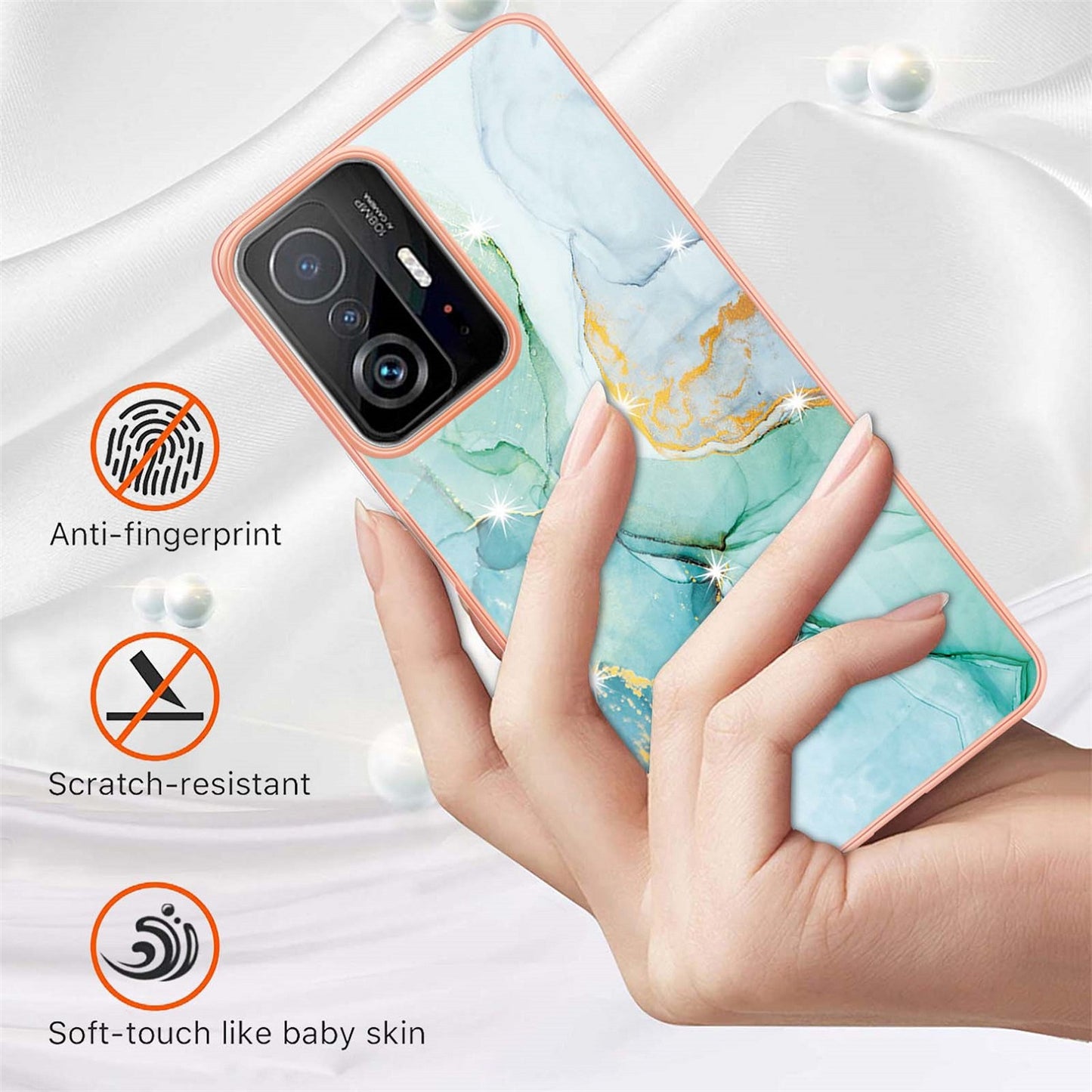 Gorgeous Xiaomi 11T Case & mi 11T Pro 5G cover (Marble Blue)