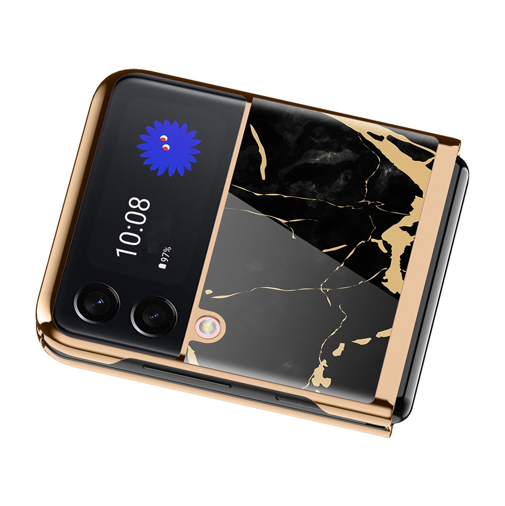 Samsung Galaxy Z flip 3 Case : Black Marble