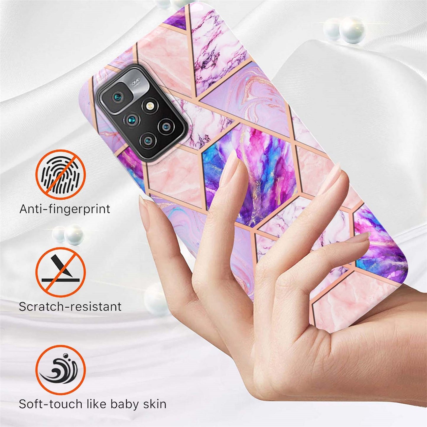 Beautiful Redmi 10 Prime Cases & Covers (Geo Purple)
