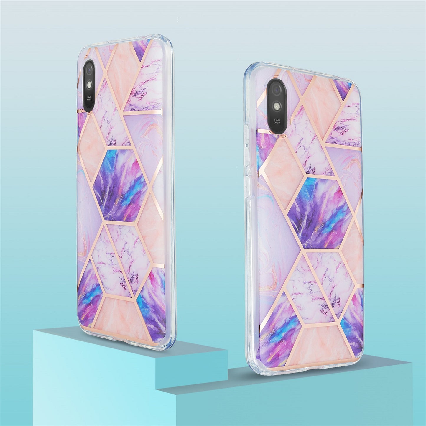 Elegant Redmi 9A back cases and covers (Geo Purple)