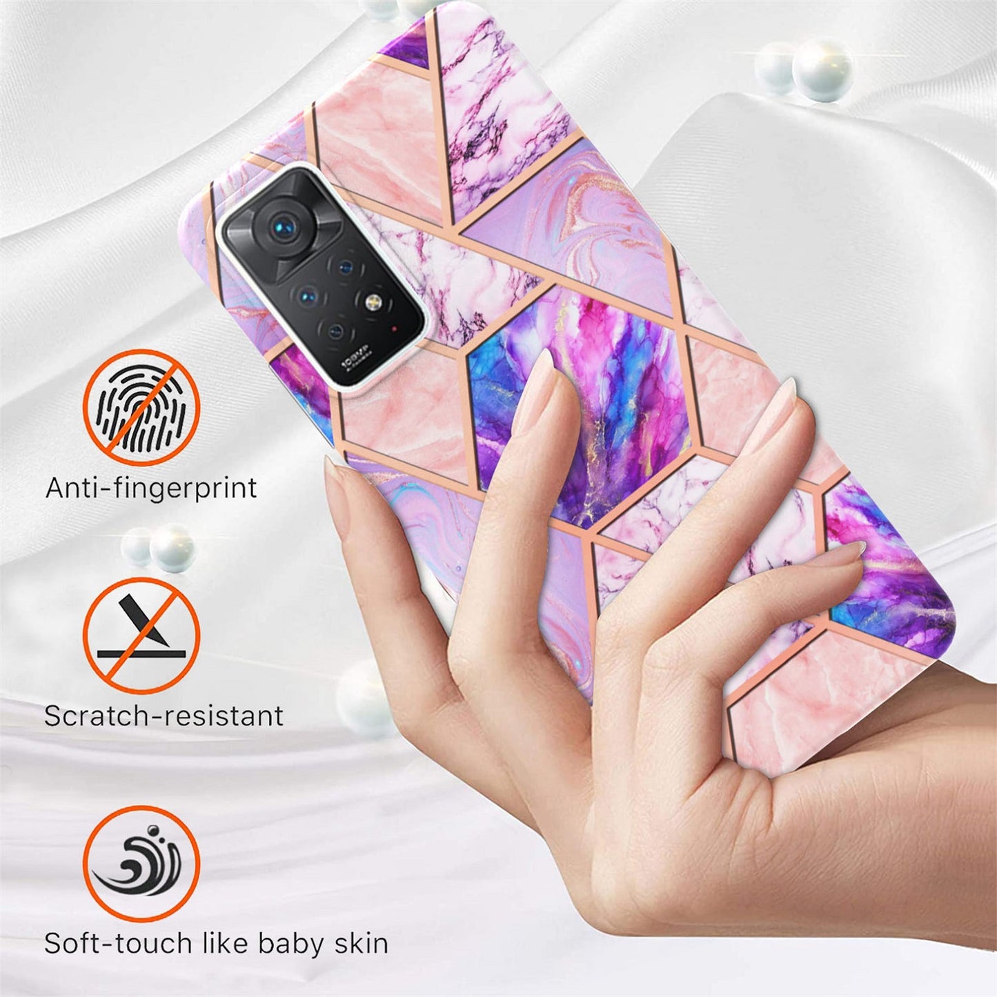 Exclusive Redmi note 11 Pro + 5G Case & cover (Geo Purple)