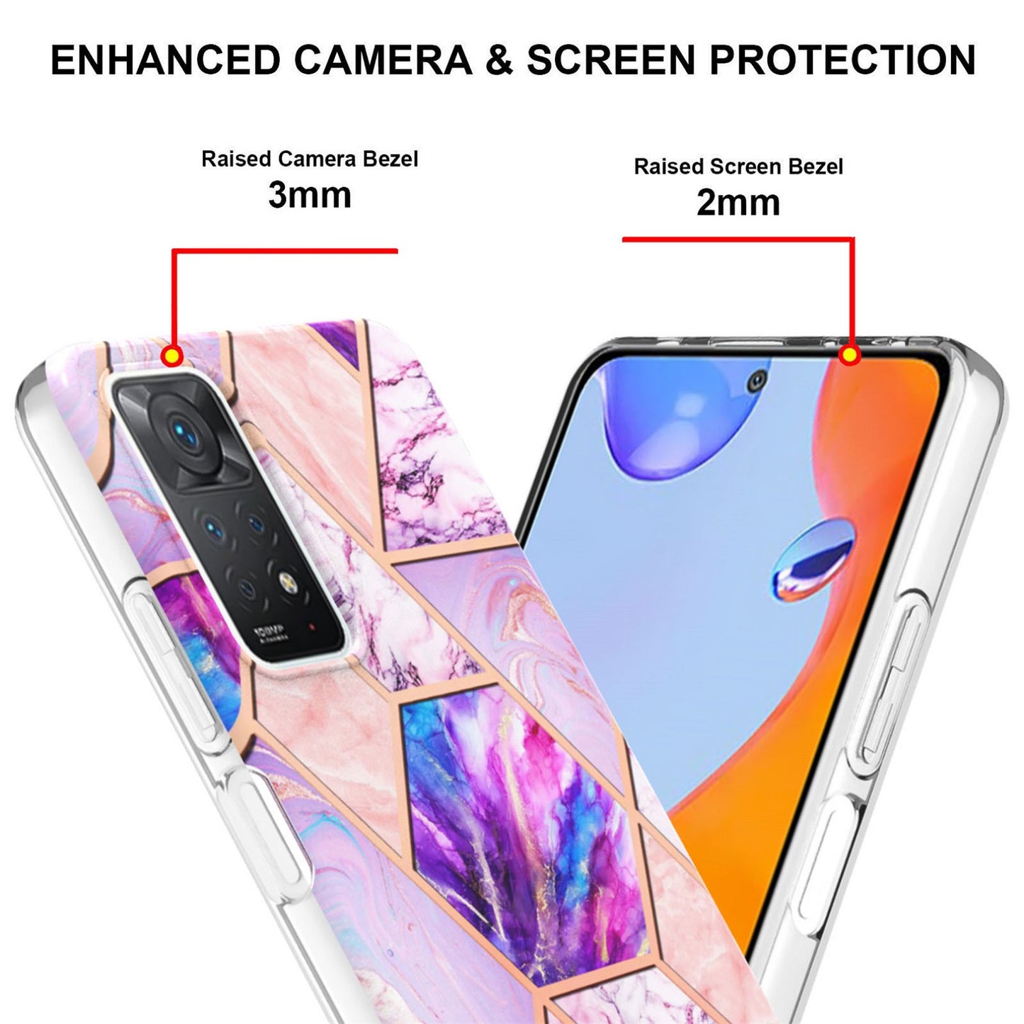 Exclusive Redmi note 11 Pro + 5G Case & cover (Geo Purple)