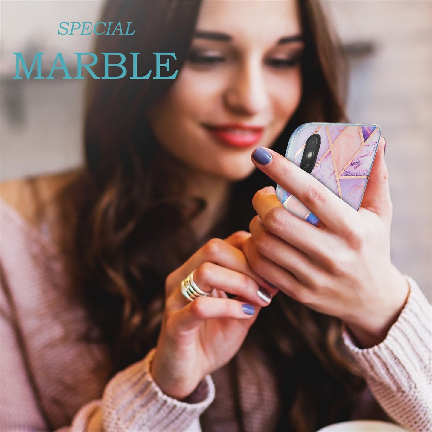 Elegant Redmi 9A back cases and covers (Geo Purple)