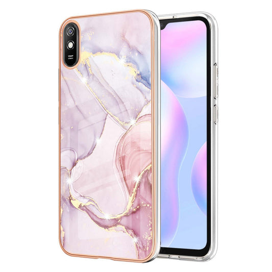 Elegant Redmi 9A back cases and covers (Marble Pink)
