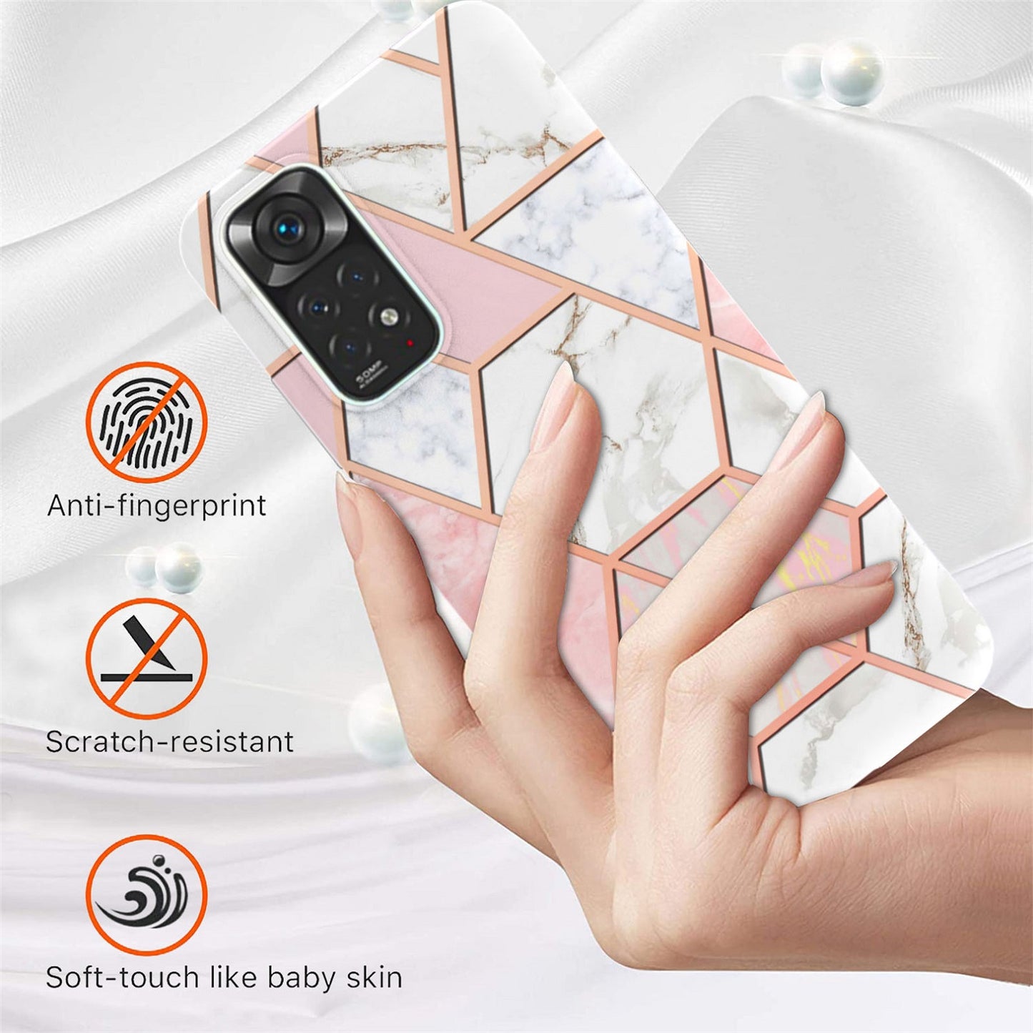 Exquisite Redmi Note 11 & 11s Cases & Covers (Geo Pink)