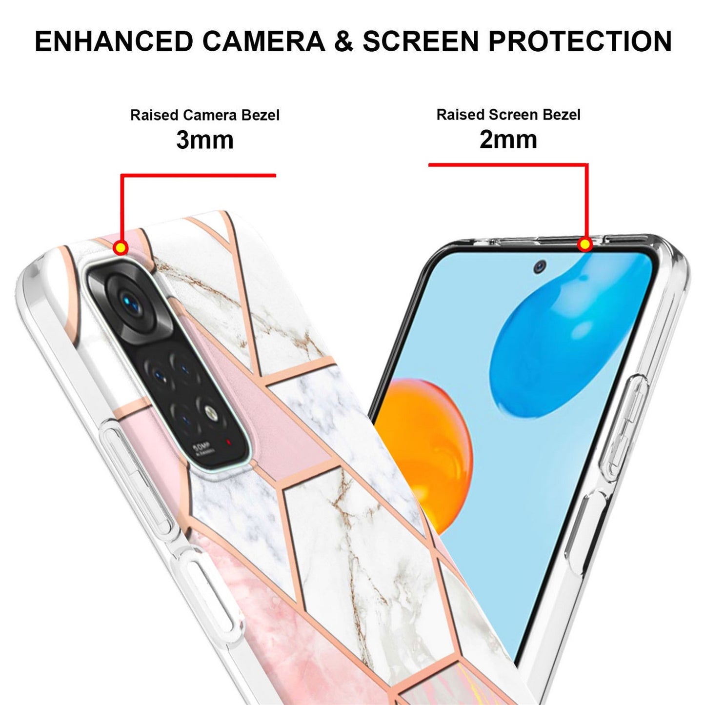Exquisite Redmi Note 11 & 11s Cases & Covers (Geo Pink)