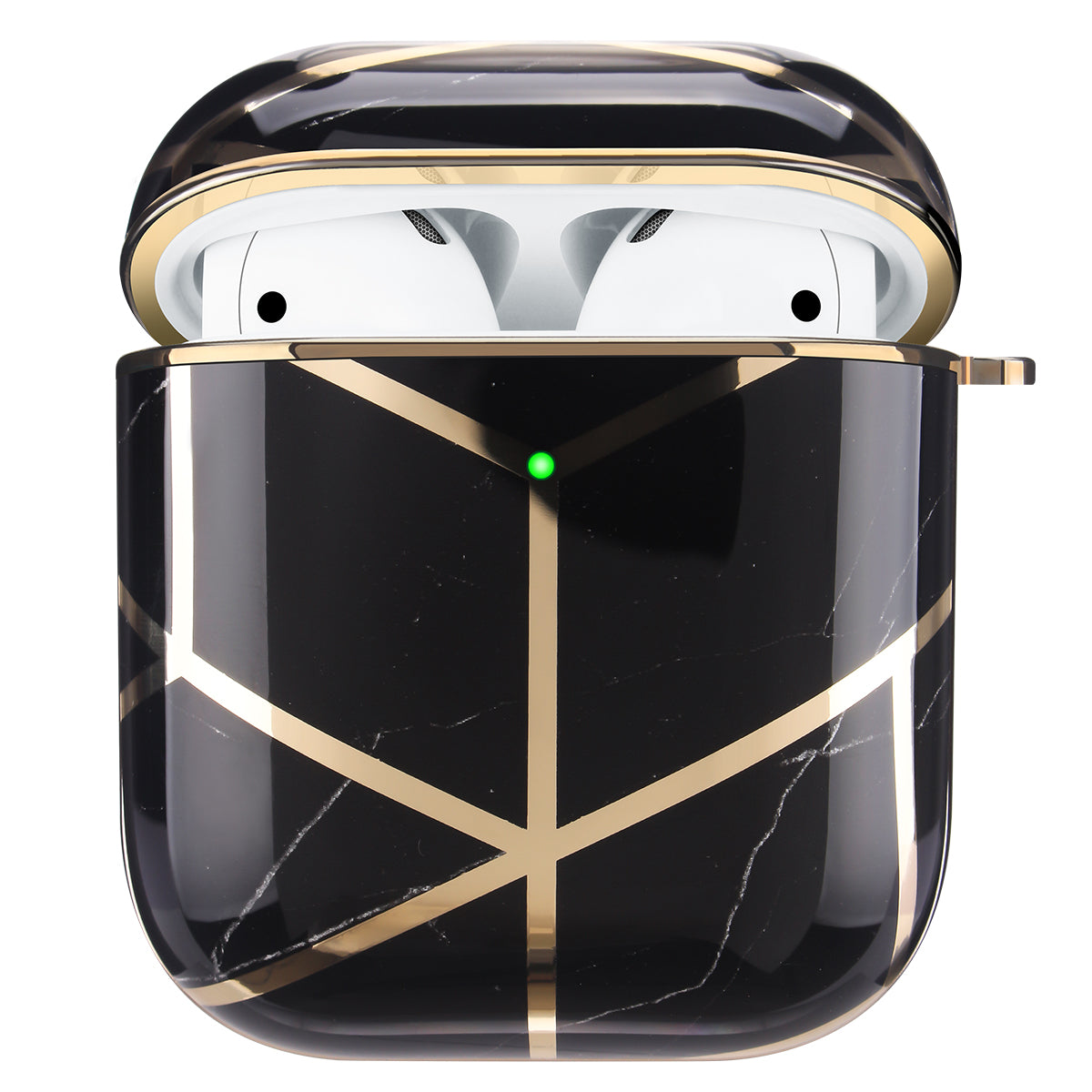 mvyno airpods 1 2 black gold case cover