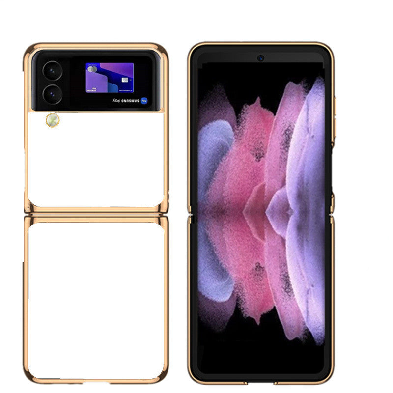 Samsung Galaxy Z flip 3 Case : White Gold