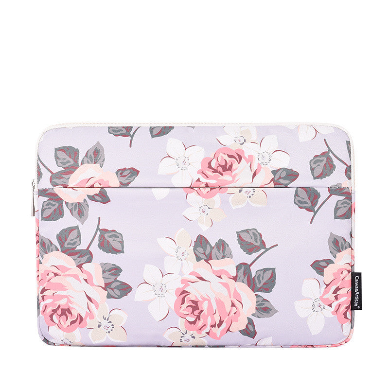 Magnificent MVYNO Grey Floral laptop Macbook Slipcase Sleeve Bag