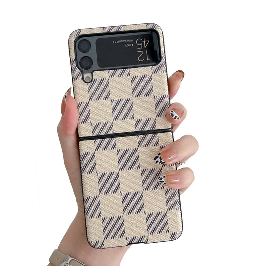 Samsung Galaxy Z flip 3 Case : Grey Checks