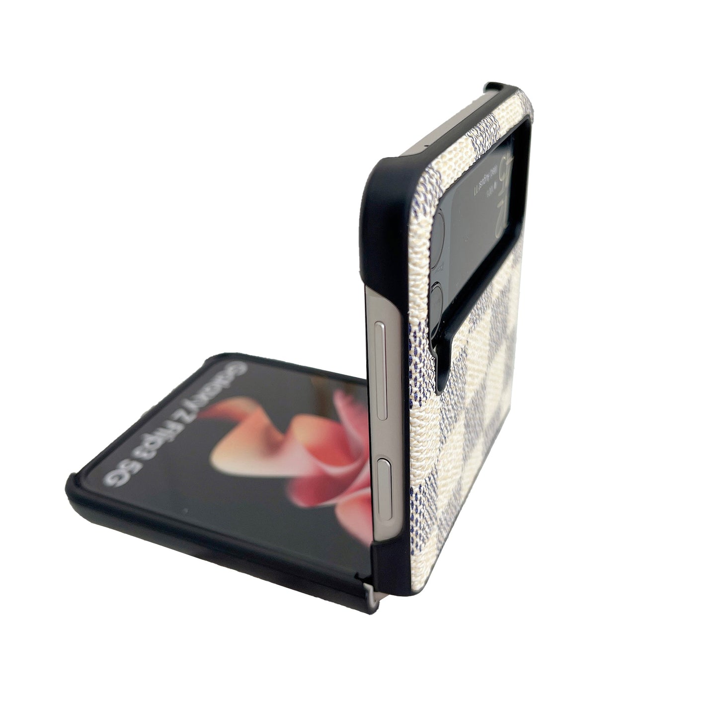 Samsung Galaxy Z flip 3 Case : Grey Checks