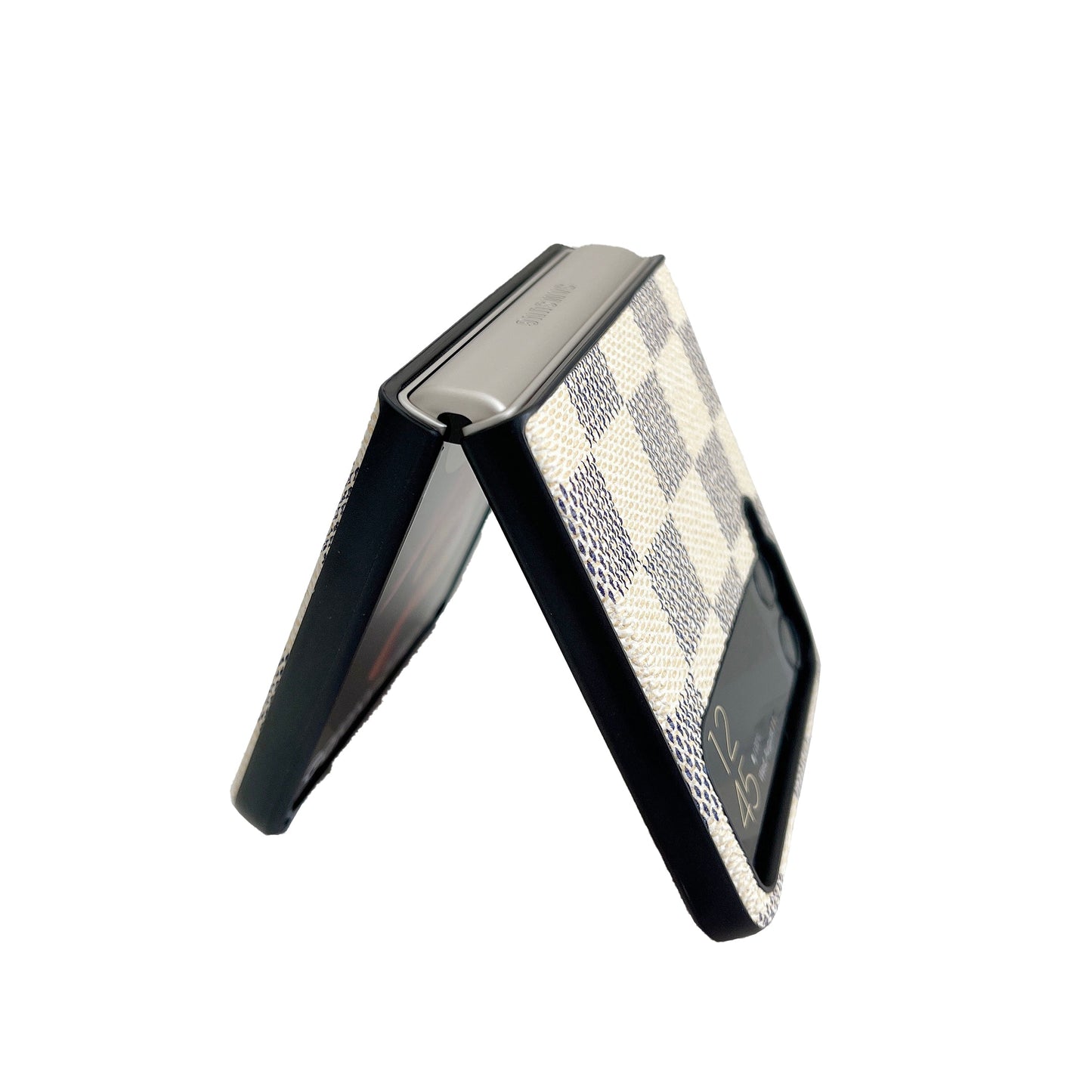 Samsung Galaxy Z flip 3 Case : Grey Checks