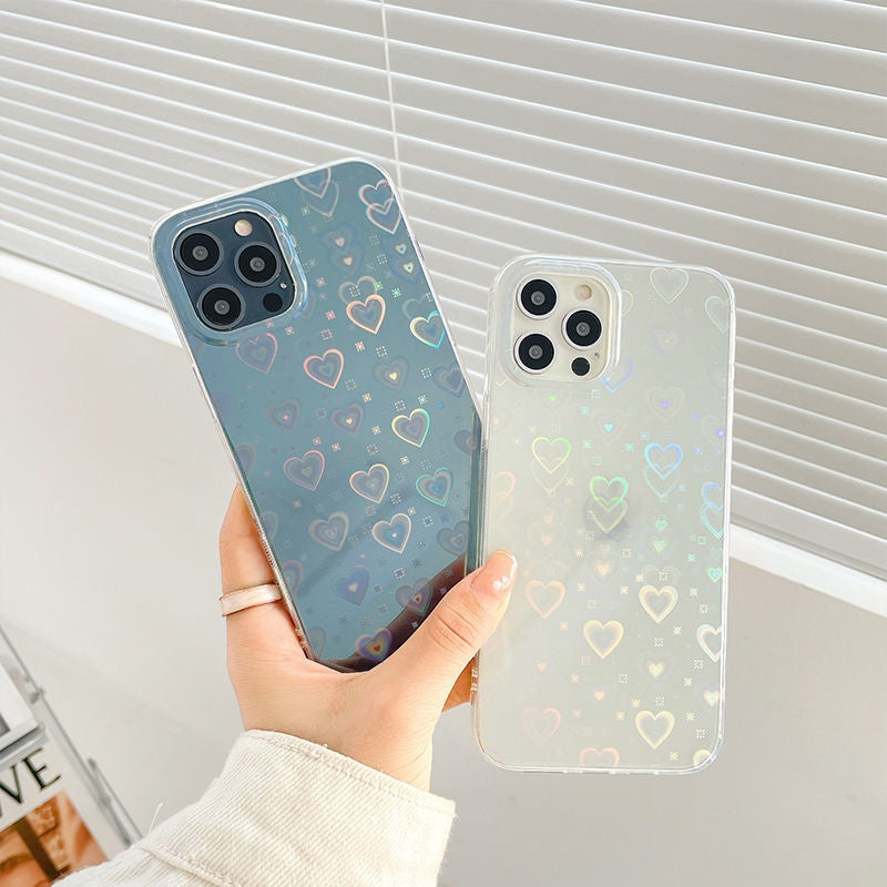 iPhone 13 Case : Hologram Hearts