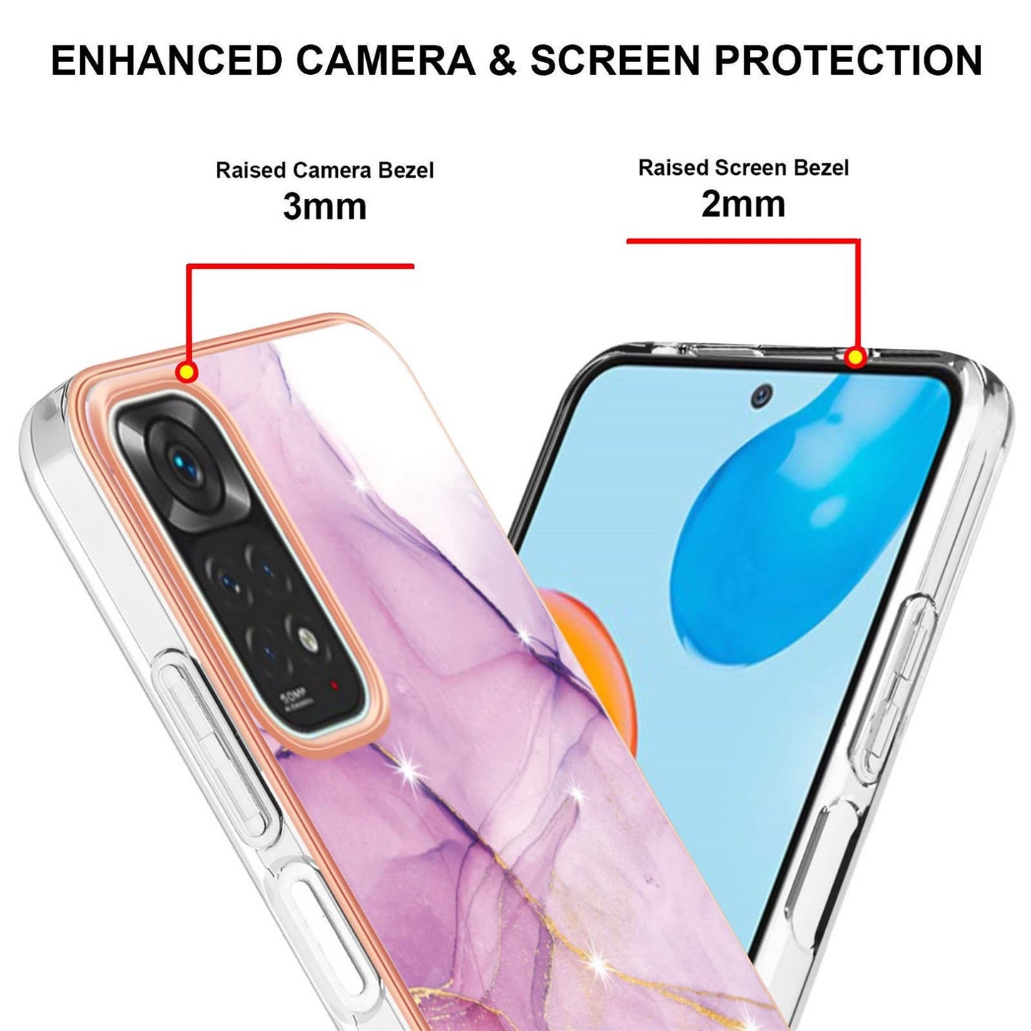 Exquisite Redmi Note 11 & 11s Cases & Covers (Marble Purple)
