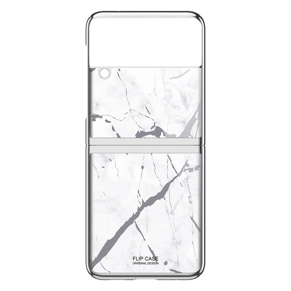 Samsung Galaxy Z Flip 4 Case : White Marble