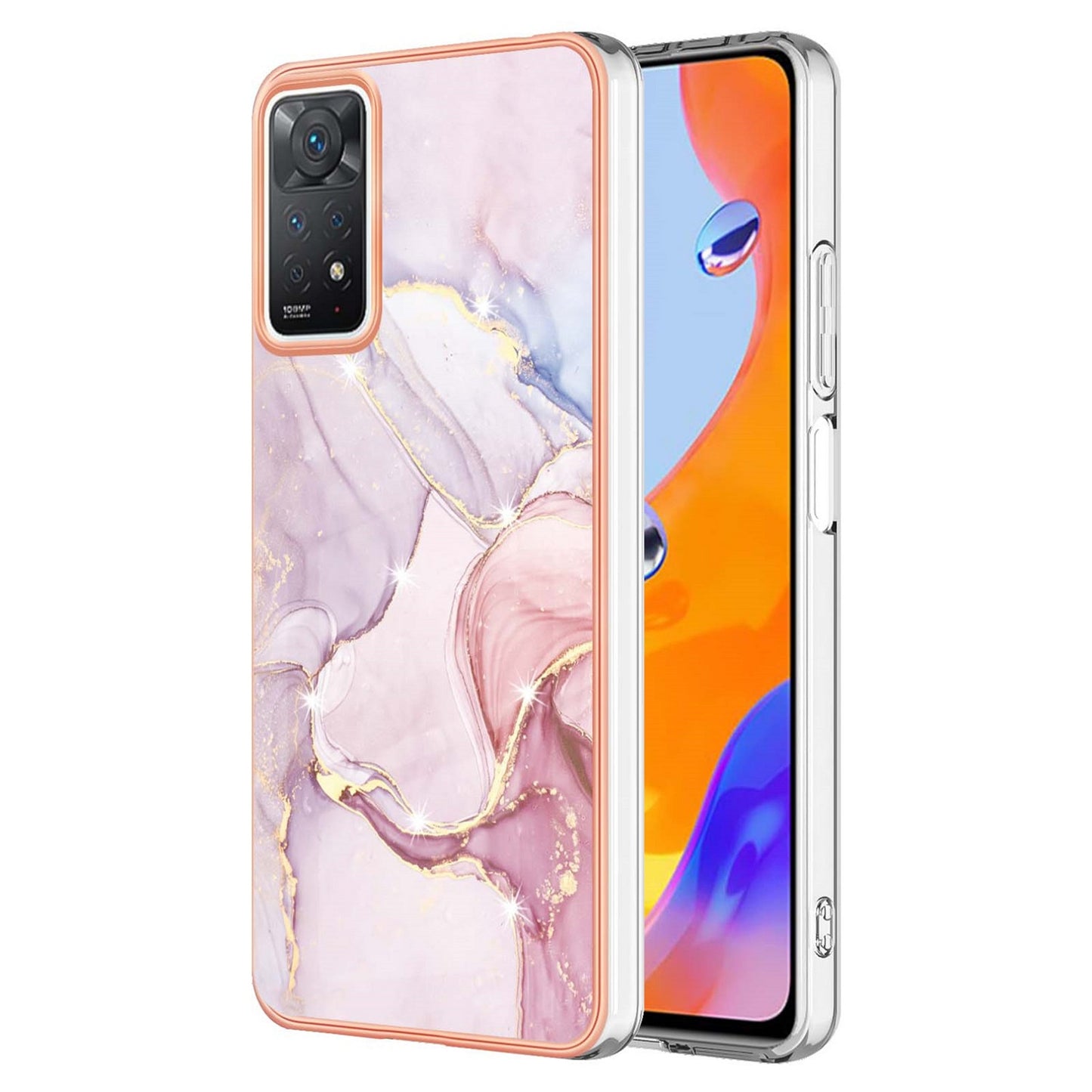 Exclusive Redmi note 11 Pro + 5G Case & cover (Marble Pink)