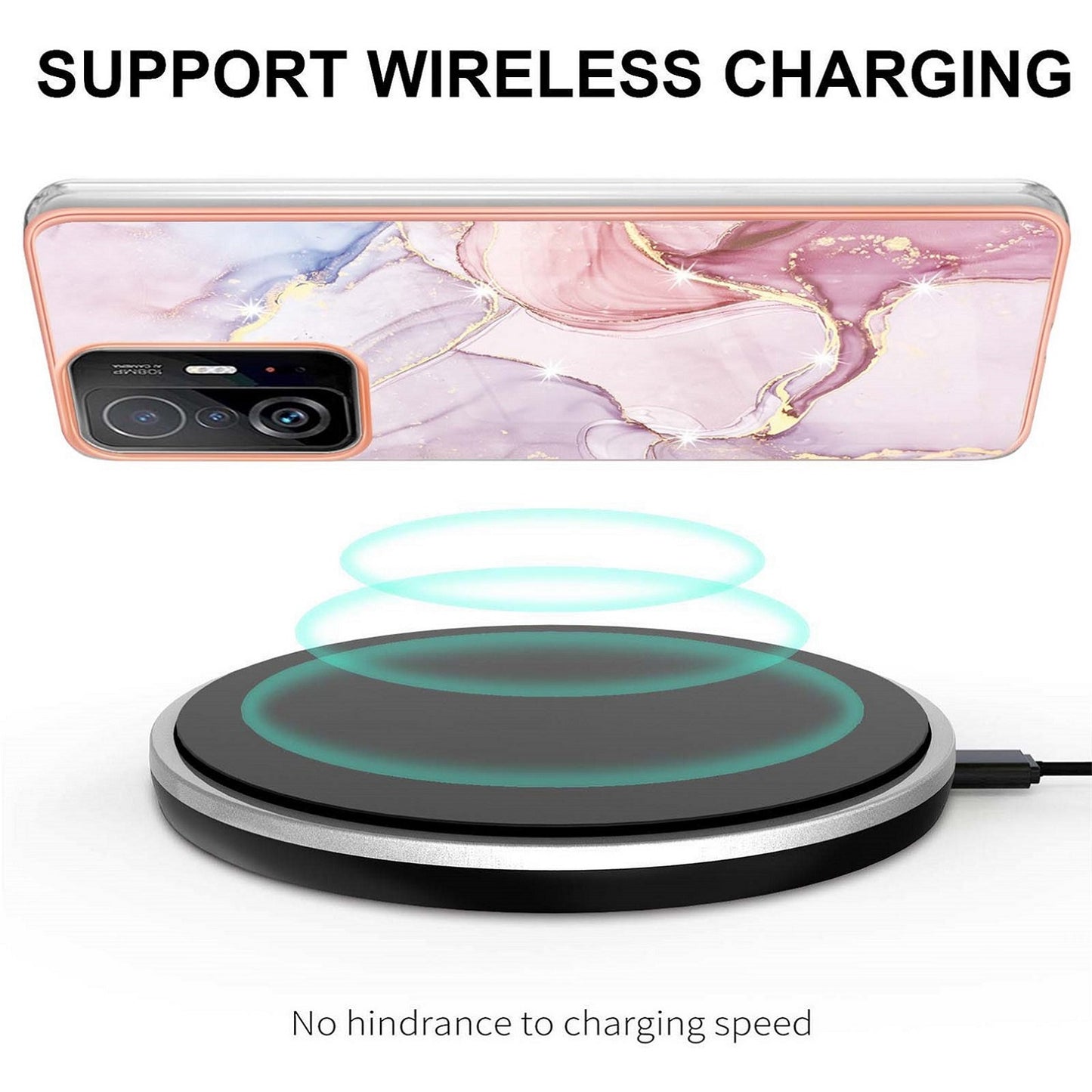 Gorgeous Xiaomi 11T Case & mi 11T Pro 5G cover (Marble Pink)