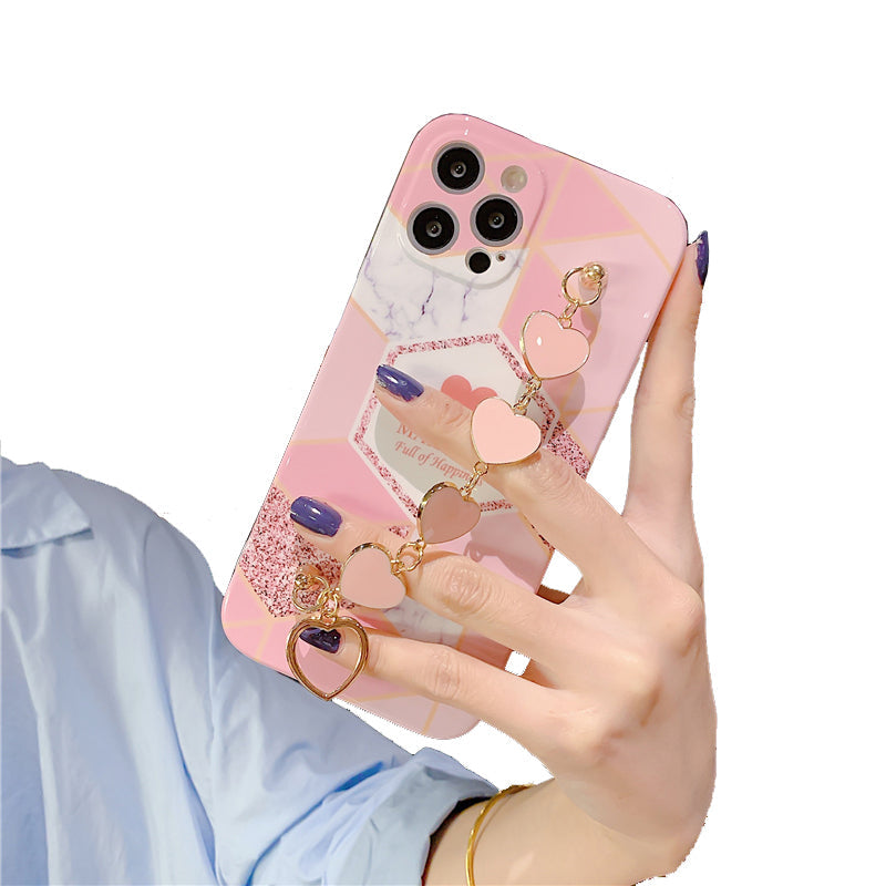 Premium iPhone 13 Pro Case : Bling Pink Holder