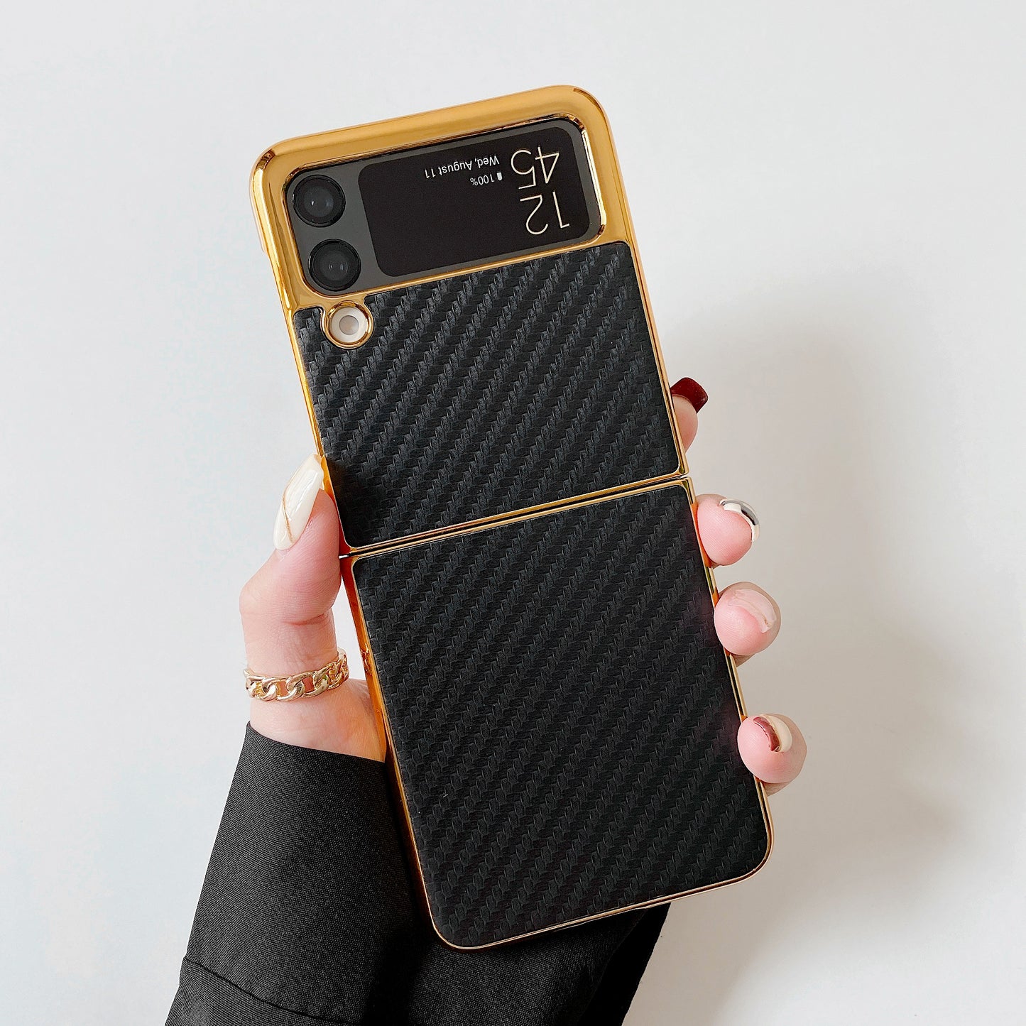 Samsung Galaxy Z Flip 4 Case : Black Gold