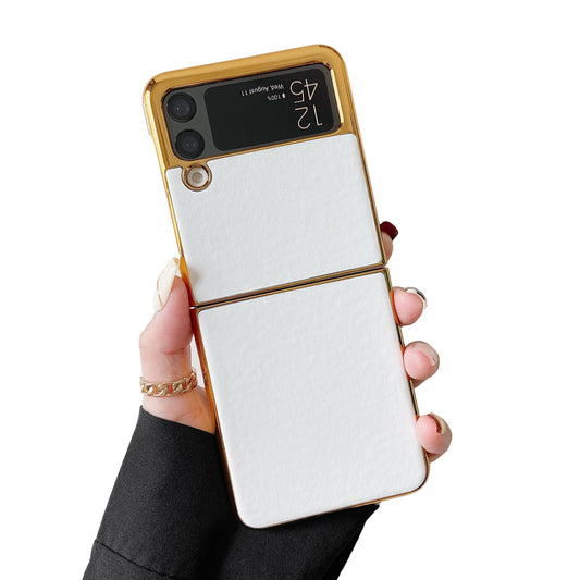 Samsung Galaxy Z flip 3 Case : White Gold