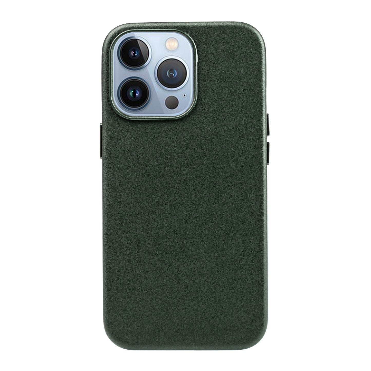 iPhone 15 Pro Leather Magsafe Case : Forest Green