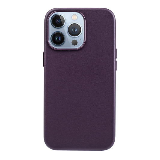 iPhone 15 Pro Leather Magsafe Case : Royal Purple