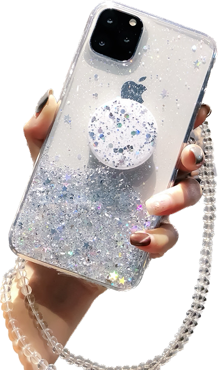 Glitter iPhone 13 Pro Max Cases with Pop Socket Charm MVYNO