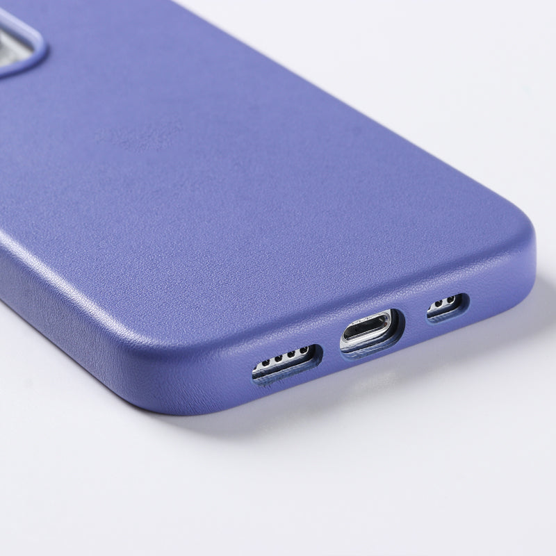 iPhone 14 Pro Max Leather Magsafe Case : Arctic Blue