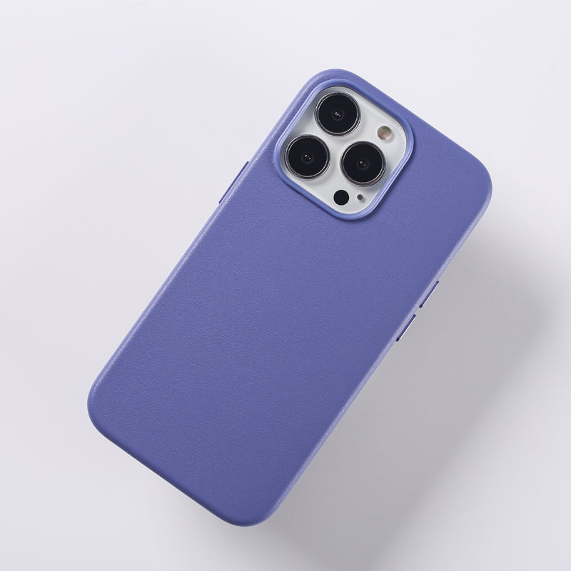 iPhone 14 Pro Leather Magsafe Case : Arctic Blue