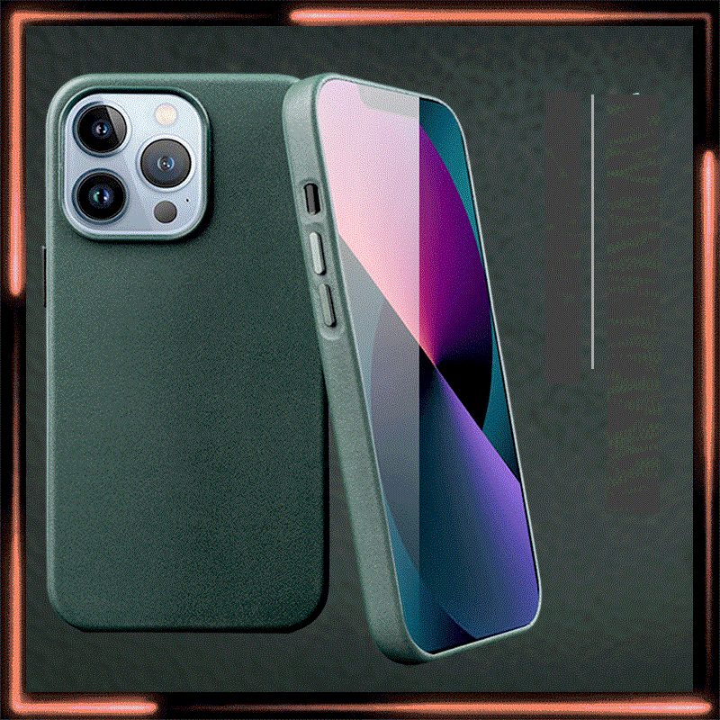 iPhone 15 Pro Max Leather Magsafe Case : Forest Green