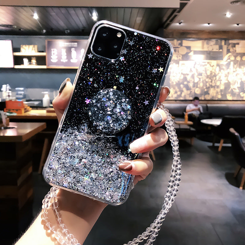 Pretty iPhone 14 Pro Max Case : Black Charms with Pop Socket