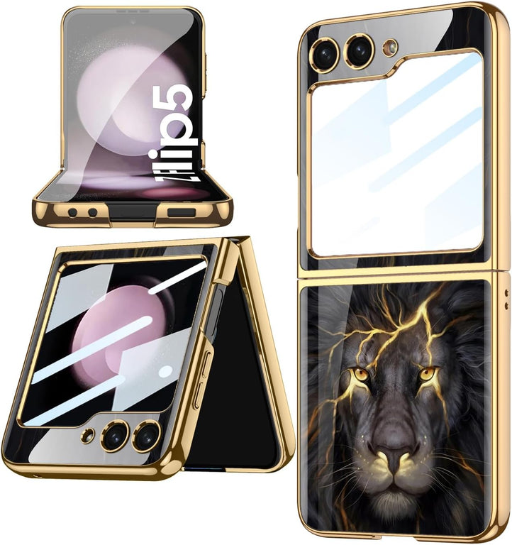 Mvyno Samsung Galaxy Z Flip 5 Case Cover Lion