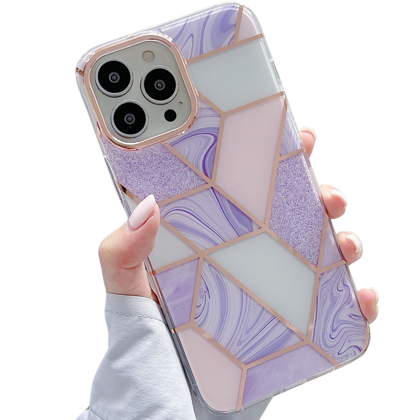 Luxe iPhone 15 Pro Max Case (Geo Purple)