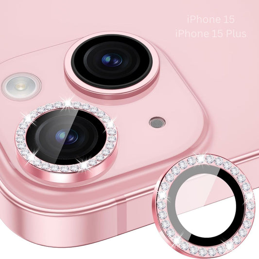 iPhone 15 Camera Lens Protector Pink Diamonds