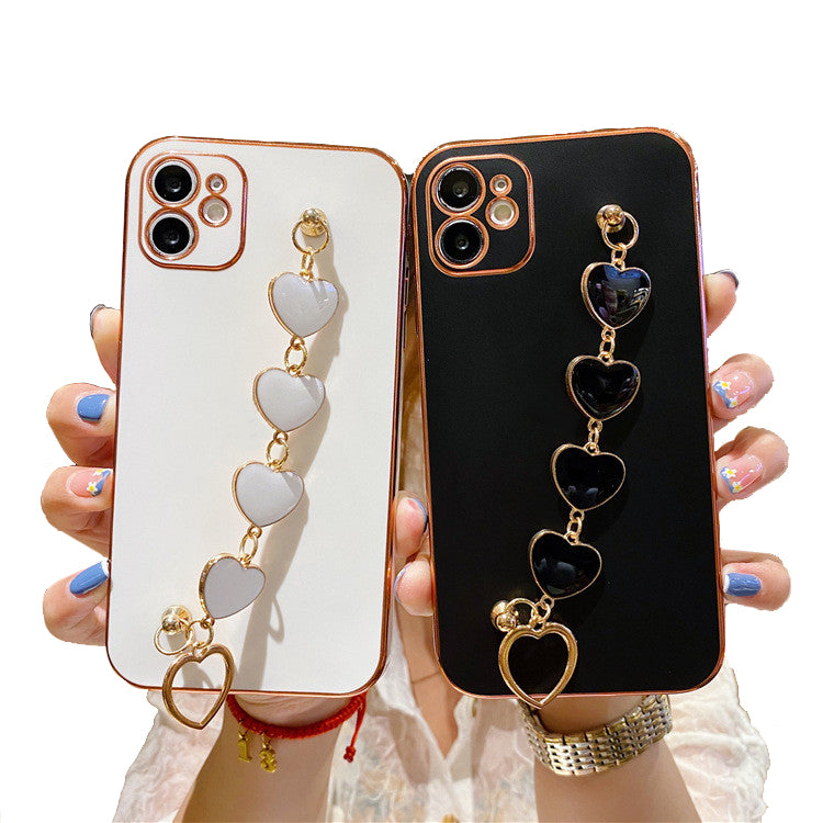 Premium iPhone 14 Case : Black Hearts Holder