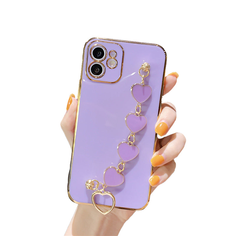 Premium iPhone 14 Pro Case : Lavender Hearts Holder