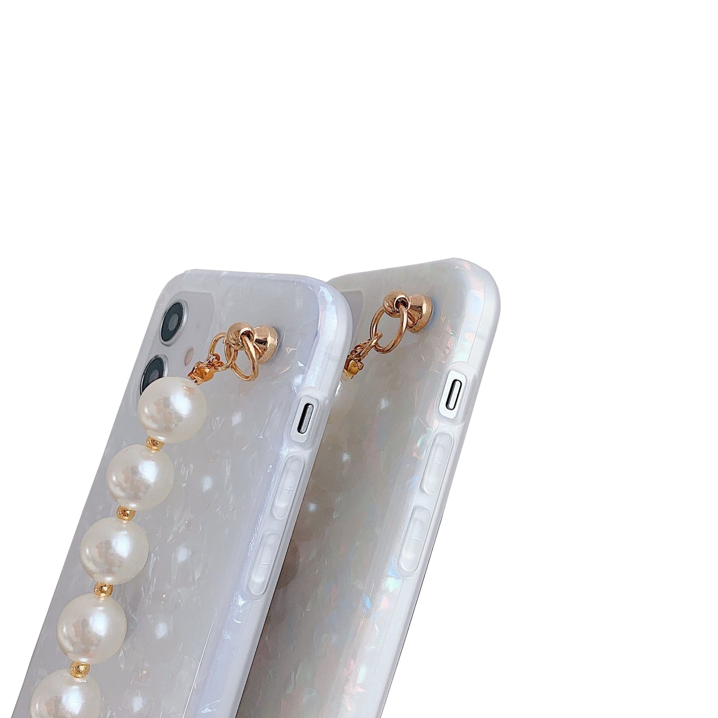 Premium iPhone 14 Pro Case : White Pearl Holder