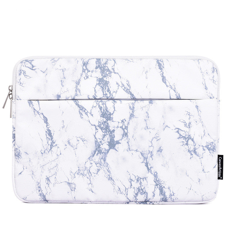 Magnificent MVYNO White marble laptop Macbook Slipcase Sleeve Bag