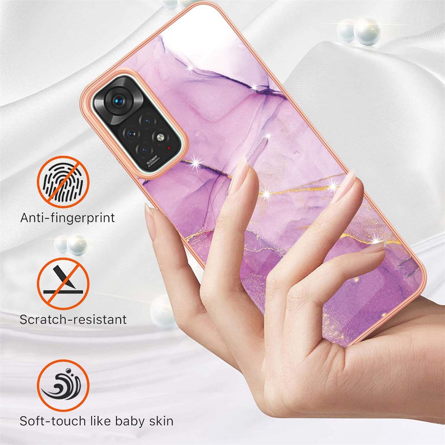 Exquisite Redmi Note 11 & 11s Cases & Covers (Marble Purple)