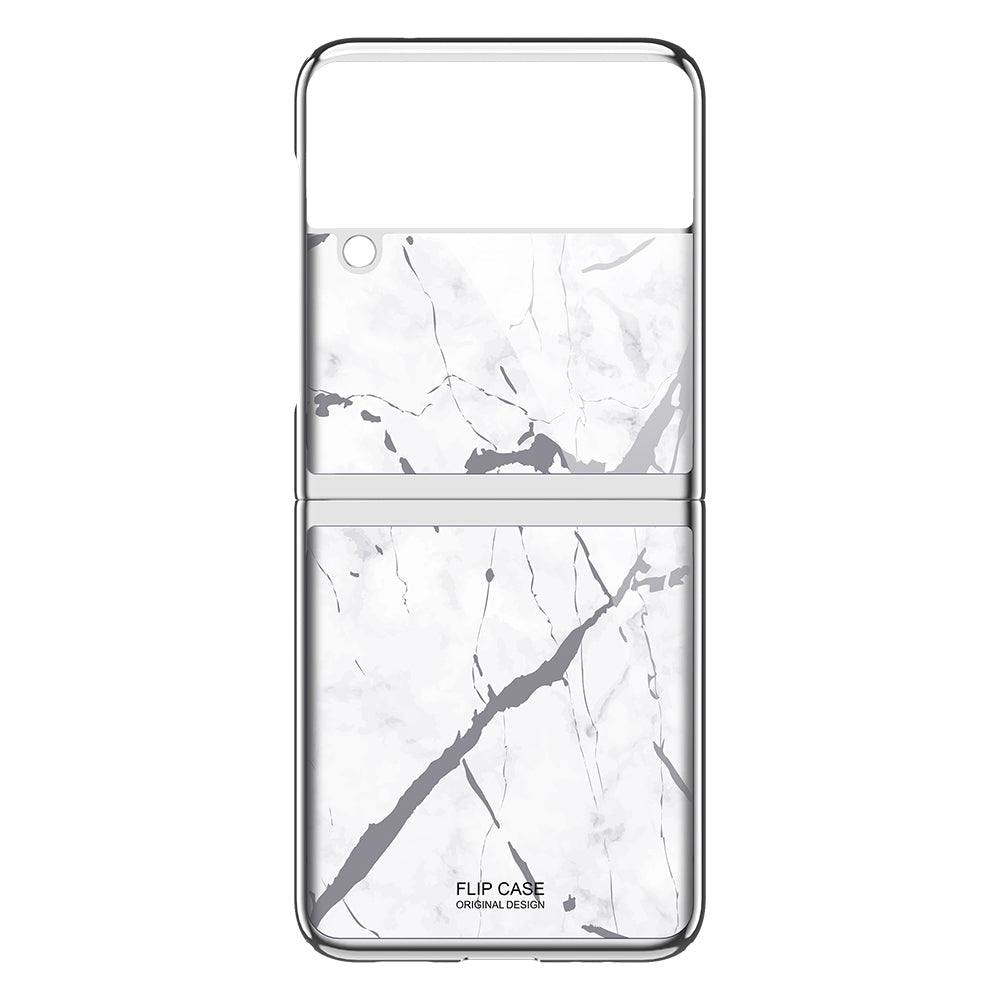 Samsung Galaxy Z flip 3 Case : White Marble