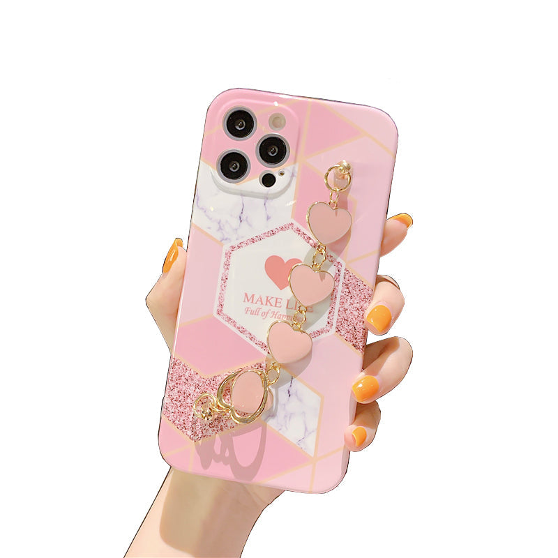 Premium iPhone 13 Pro Max Case : Bling Pink Holder