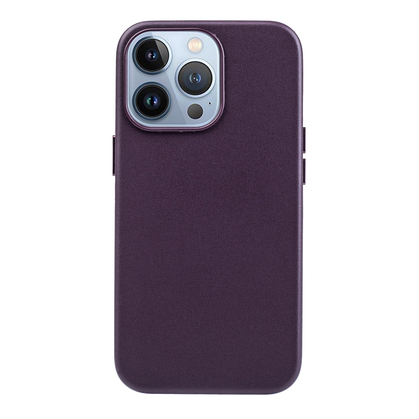 iPhone 14 Leather Magsafe Case : Royal Purple