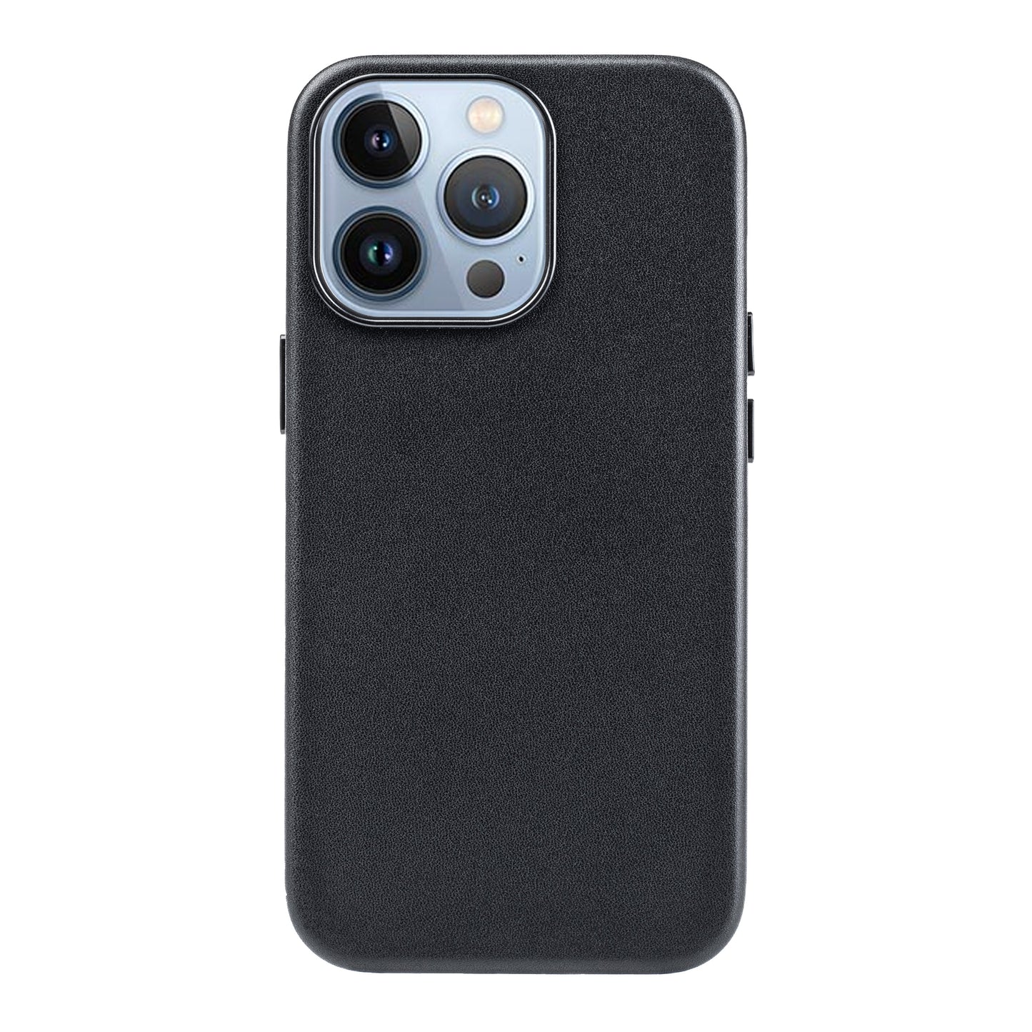 iPhone 15 Pro Leather Magsafe Case : Cosmic Black