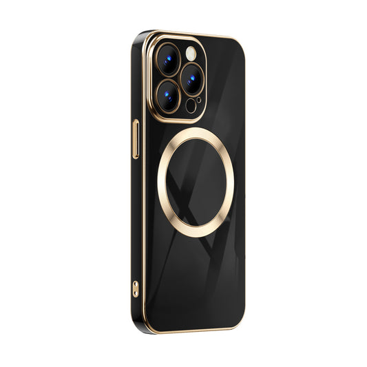 Luxury iPhone 13 Pro Max Case : Black Magsafe