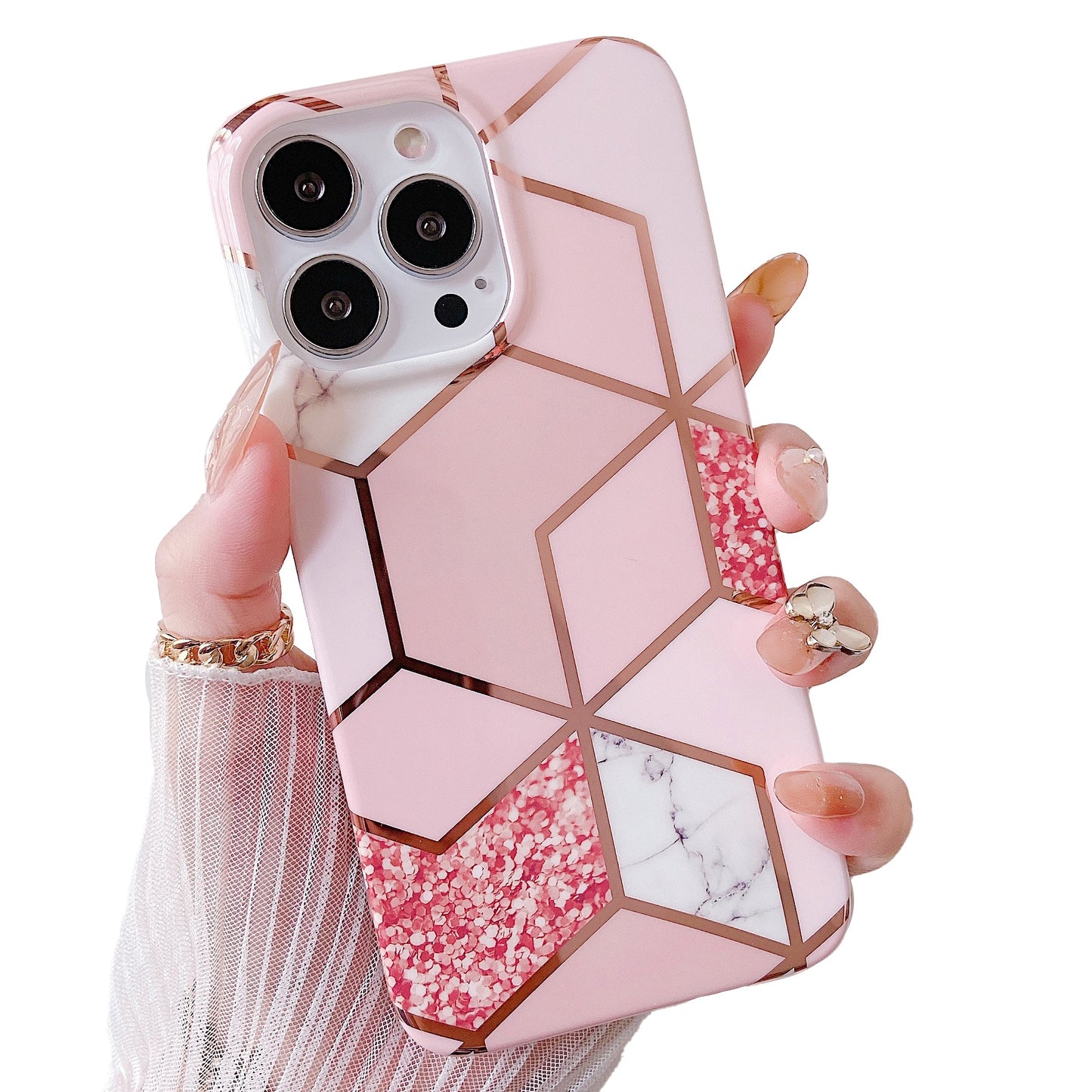iPhone 13 Pro Case : Bling Pink